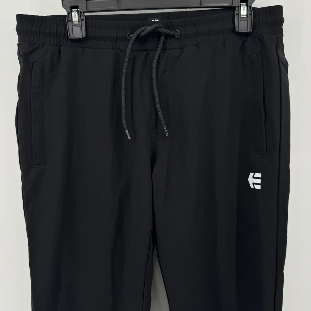 Etnies Mens‎ Black Skate Jogger Pants Mesh Lined Elastic Waist Small RN95182
